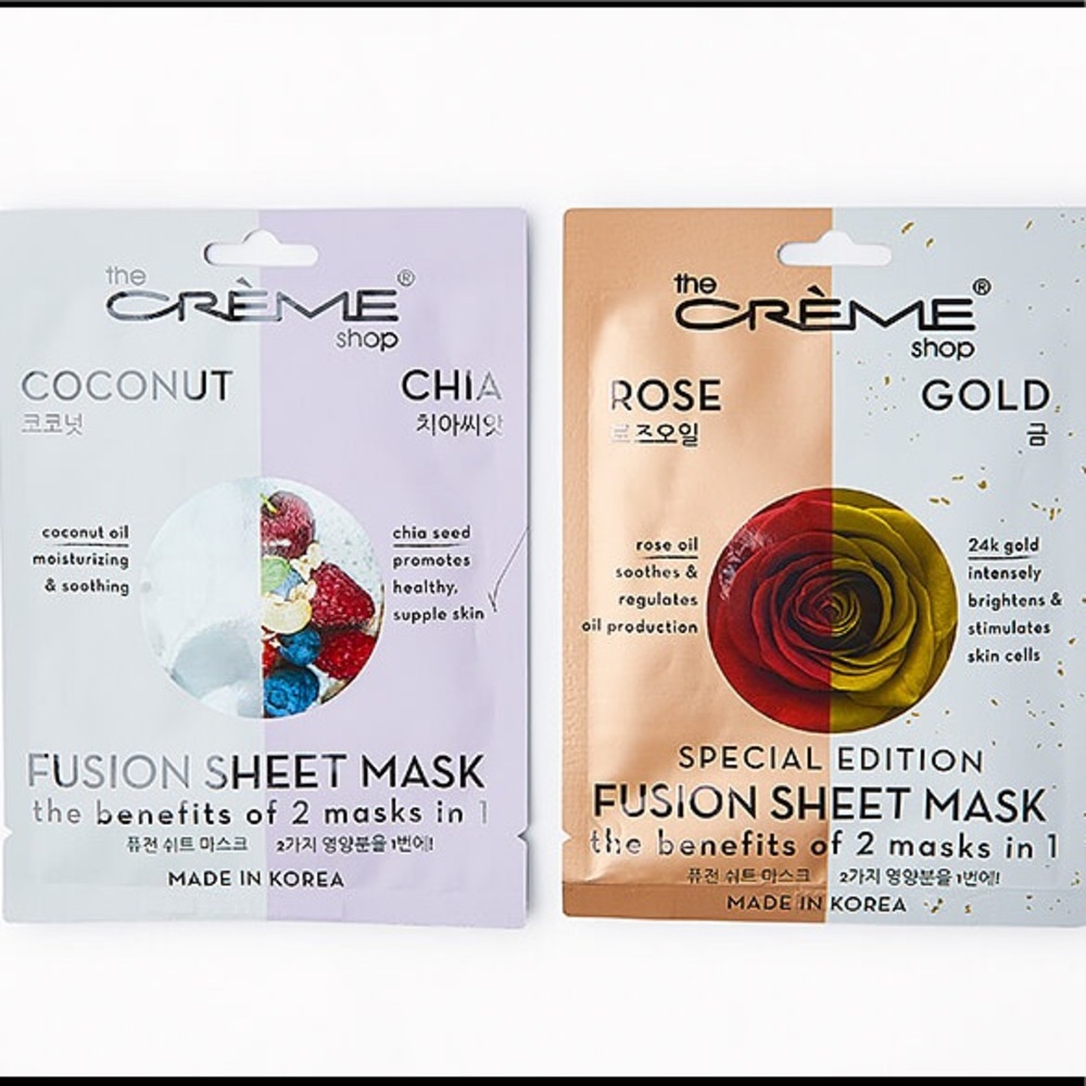 NWT THE CRÈME SHOP
 Sheet Mask Duo